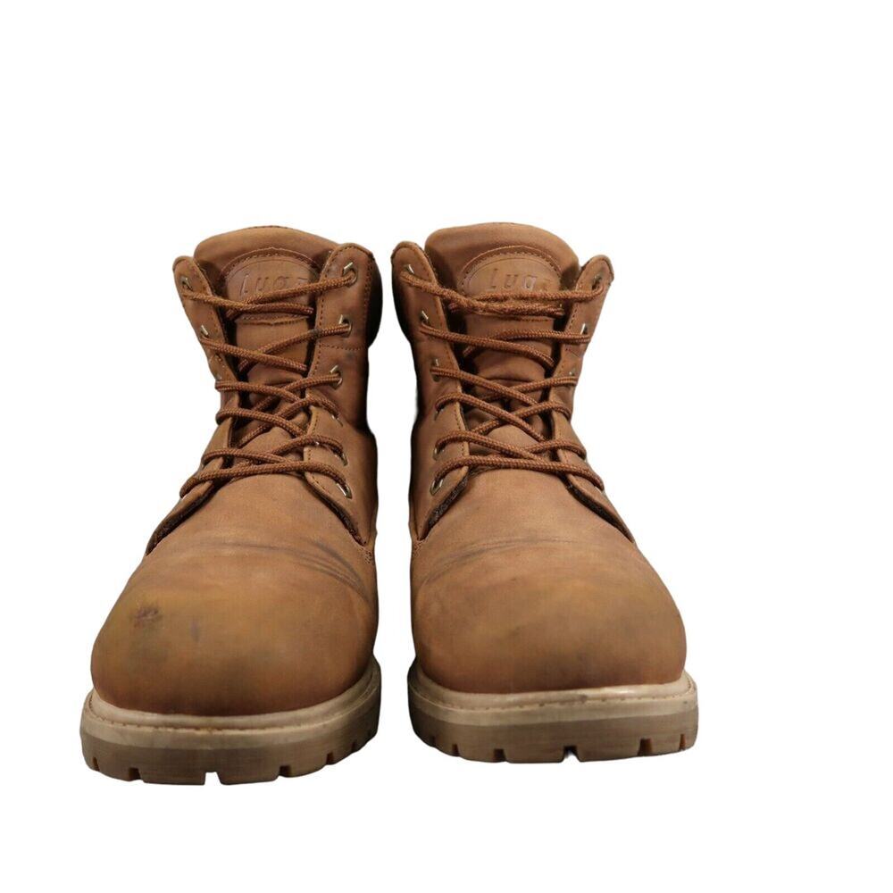 Lugz Shoes Womens 8 Boots Combat Work Lace Up Outdoor Convoy Brown Lug Sole Mid - Picture 3 of 16